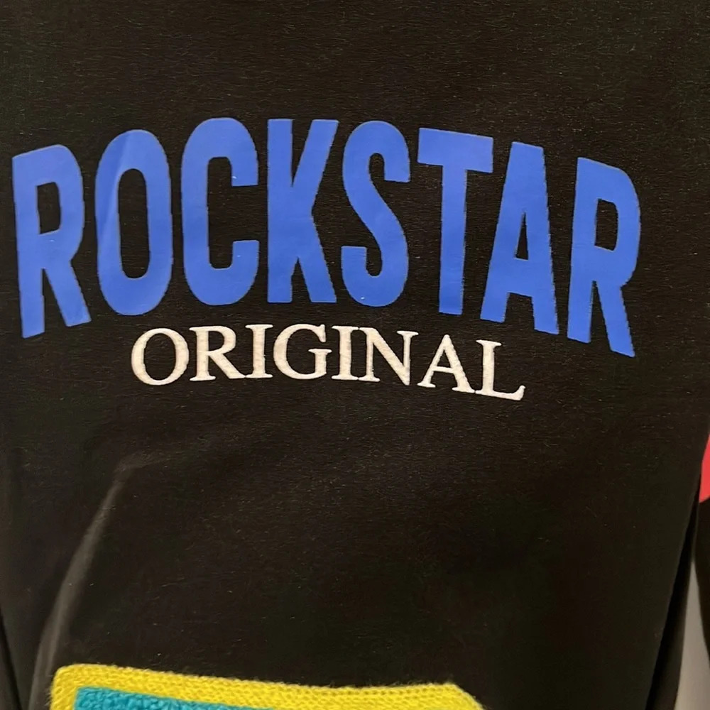 Rockstar Black track jogging pants size Small Streetwear - Picture 11 of 16